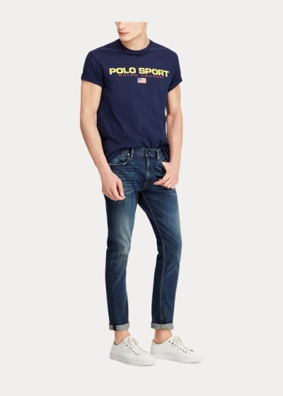 Playeras Polo Ralph Lauren Hombre Azul Marino - Classic Fit Polo Sport - QYRZD7509